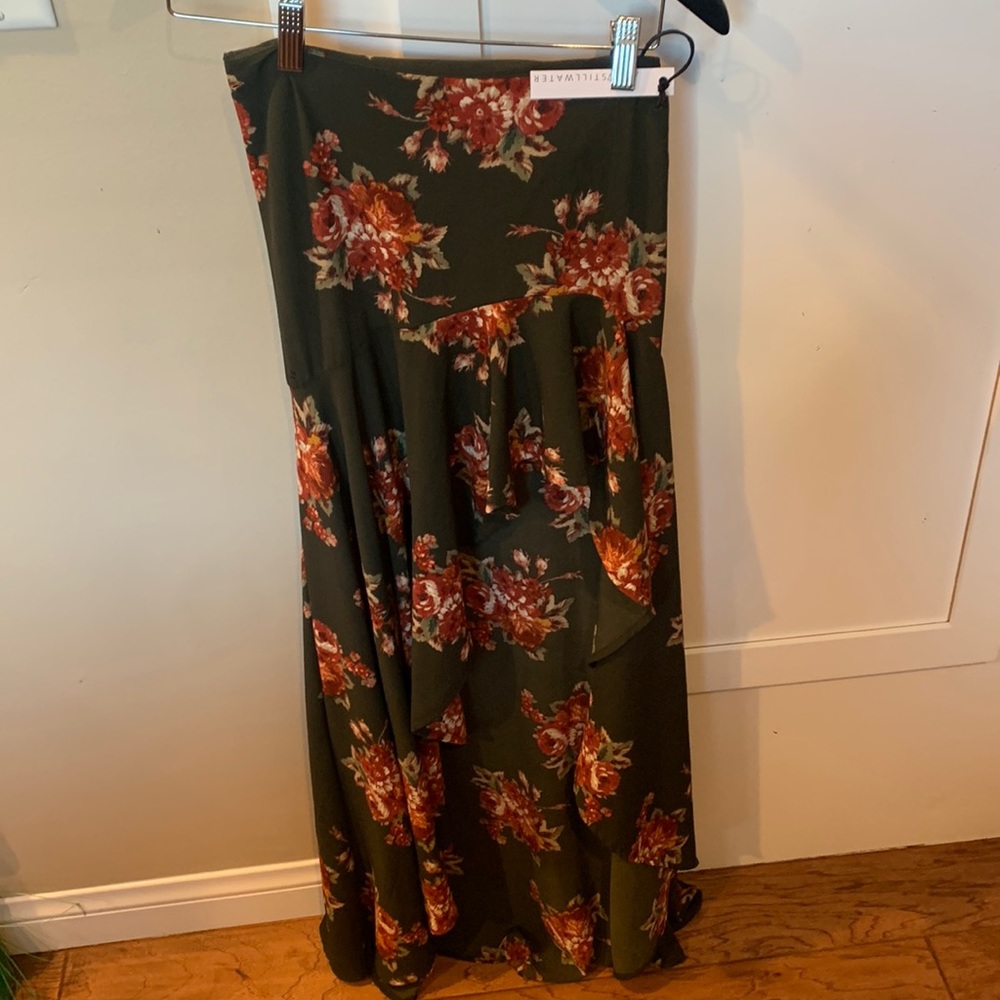 NWOT Stillwater Hola Ruffle High Low Maxi Skirt